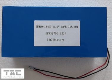 بسته باتری 19.2 ولتی LiFePO4 32700 18AH با کانکتور برای دستگاه صدا گواهی UL